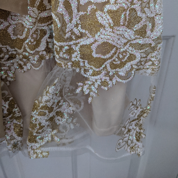 Southern fried chic gold sparkle country dress - Picture 6 of 8